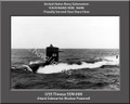 USS Tinosa SSN 606 Personalized Submarine Canvas Print