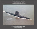 USS Sea Leopard SS 483 Personalized Submarine Canvas Print