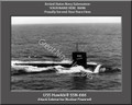 USS Hawkbill SSN 666 Personalized Submarine Canvas Print