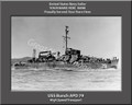 USS Bunch APD 79 Personalized Ship Canvas Print