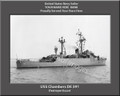 USS Chambers DE 391 Personalized Ship Canvas Print