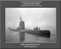 USS Greenfish SS 351 Personalized Submarine Canvas Print