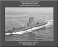 USS Clamagore SS 343 Personalized Submarine Canvas Print