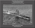 USS Corporal SS 346 Personalized Submarine Canvas Print