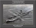 USS Catfish SS 339 Personalized Submarine Canvas Print