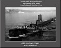 USS Sea Owl SS 405 Personalized Submarine Canvas Print
