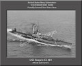 USS Requin SS 481 Personalized Submarine Canvas Print
