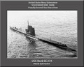 USS Rock SS 274 Personalized Submarine Canvas Print