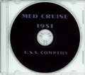 USS Compton DD 705 1951 Med Cruise Book on CD