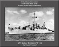 USS Walter B Cobb APD 106 Personalized Ship Canvas Print