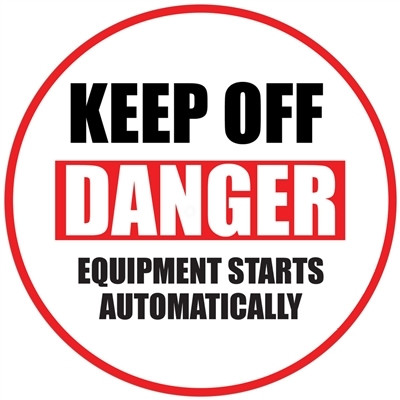 Danger Keep Hands Clear Floor Sign 1 5s Supplies Llc