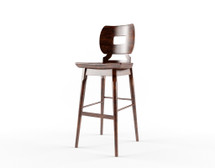 Model of Artisan Dining Room Wood Bar Stool