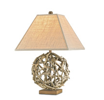 Driftwood Sphere Table Lamp By Currey & Company
