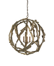 Driftwood Orb Chandelier By Currey & Company