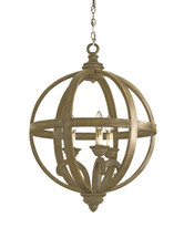 Axel Orb Chandelier, Small By Currey & Company