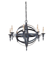 Armillary Sphere Chandelier By Currey & Company
