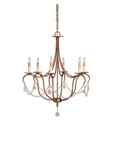 Crystal Lights Chandelier, Small By Currey & Company