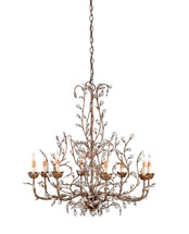 Crystal Bud Chandelier, Large By Currey & Company