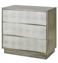 Wave Three Drawer Chest By Currey & Company