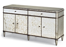 Antiqued Mirror Credenza By Currey & Company