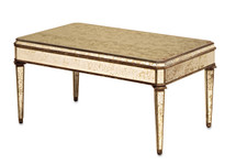 Antiqued Mirror Rectangular Coffee Table By Currey & Company