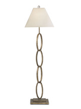 Bangle Floor Lamp By Currey & Company, Silver Leaf