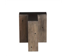 Wooden alphabet side table