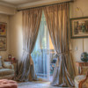 100% silk taffeta drapes excusively for LAUREL AT SUNSET. Priced per panel. Dry clean only.