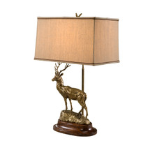 Brass Cerf Lamp by Theodore Alexander