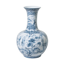 Blue Arcadian Vase by Theodore Alexander