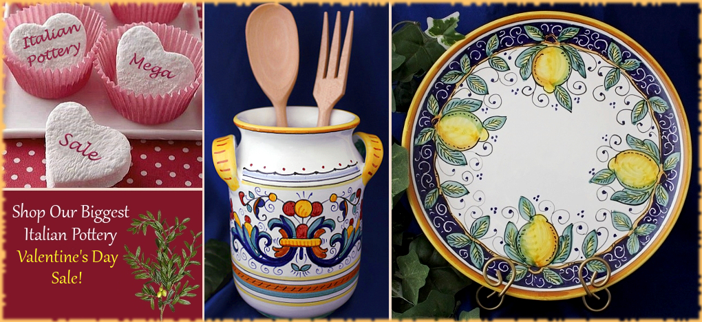 Deruta Italian Ceramics Tuscany Italian Pottery Valentines Day SALE | FREE Shipping, No Sales Tax | BellaSoleil.com Tuscan Decor Since 1996