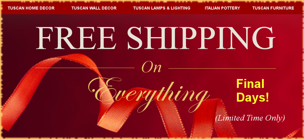 Italian Pottery FREE SHIPPING SALE | Largest Selection | FREE Shipping, No Sales Tax | BellaSoleil.com Tuscan Decor Since 1996