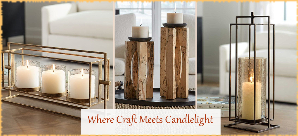 Modern Organic Candle Holders | Largest Selection | FREE Shipping, No Sales Tax | BellaSoleil.com Tuscan Decor Since 1996