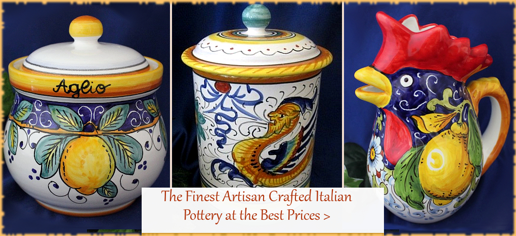 Italian Pottery SALE, Italian Ceramics SALE | Largest Selection | FREE Shipping, No Sales Tax | BellaSoleil.com Tuscan Decor Since 1996