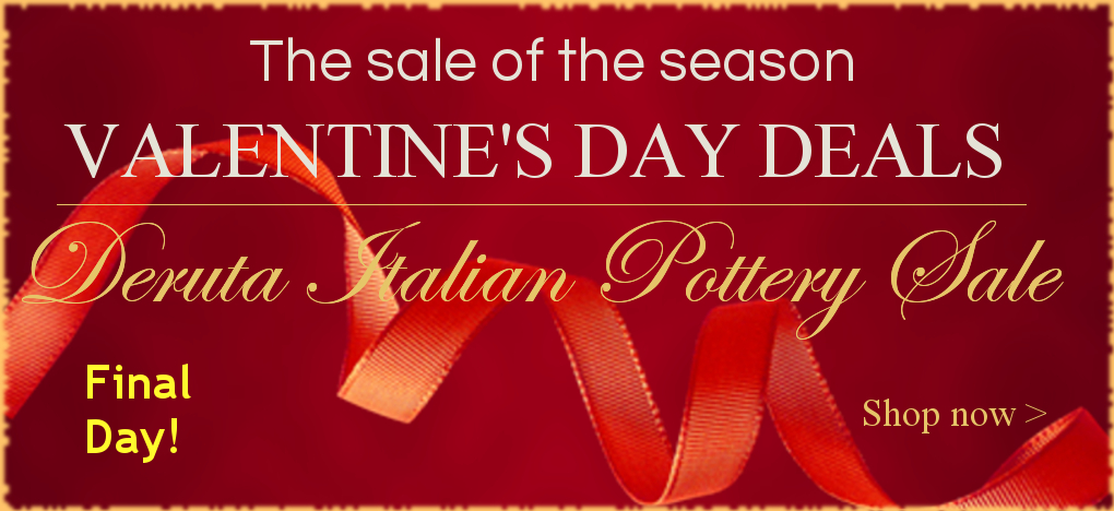 Italian Pottery Valentines Day SALE | Largest Selection | FREE Shipping, No Sales Tax | BellaSoleil.com Tuscan Decor Since 1996