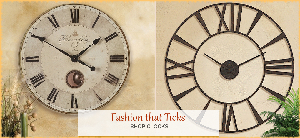 Roman Numeral Wall Clocks | Largest Selection | FREE Shipping, No Sales Tax | BellaSoleil.com Tuscan Decor Since 1996
