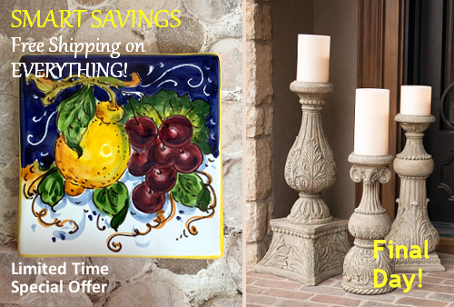 Tuscan Decor Italian Pottery FREE Shipping Sale | BellaSoleil.com Tuscan Decor Since 1996 Tuscan Decor Italian Pottery FREE Shipping Sale | BellaSoleil.com Tuscan Decor Since 1996