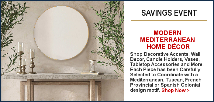 Modern Mediterranean Decor Sale | BellaSoleil.com Since 1996