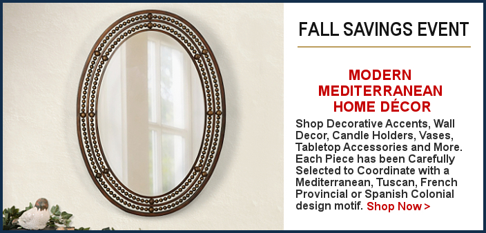 Modern Mediterranean Decor Fall Sale | BellaSoleil.com Since 1996