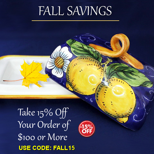 Italian Pottery Modern Mediterranean Decor Fall Sale | BellaSoleil.com Since 1996