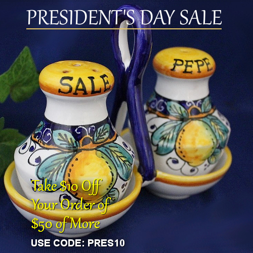 Italian Pottery Presidents Day Sale | BellaSoleil.com Since 1996