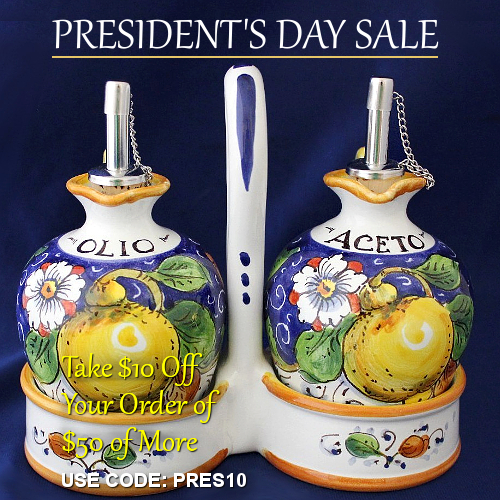 Italian Pottery Presidents Day Sale | BellaSoleil.com Since 1996