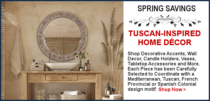 Modern Mediterranean Home Decor Spring Sale | BellaSoleil.com Since 1996