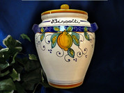 Deruta Lemon Biscotti Jar