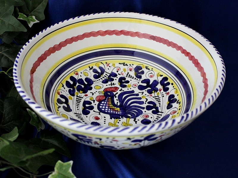 Deruta Orvieto Serving Bowl 10" / 12" / 14" - Red, Blue or Green -  BellaSoleil.com