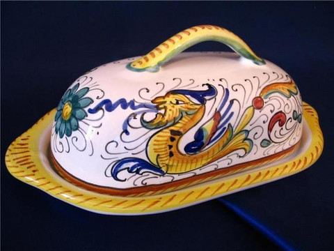 Deruta Raffaellesco Butter Dish