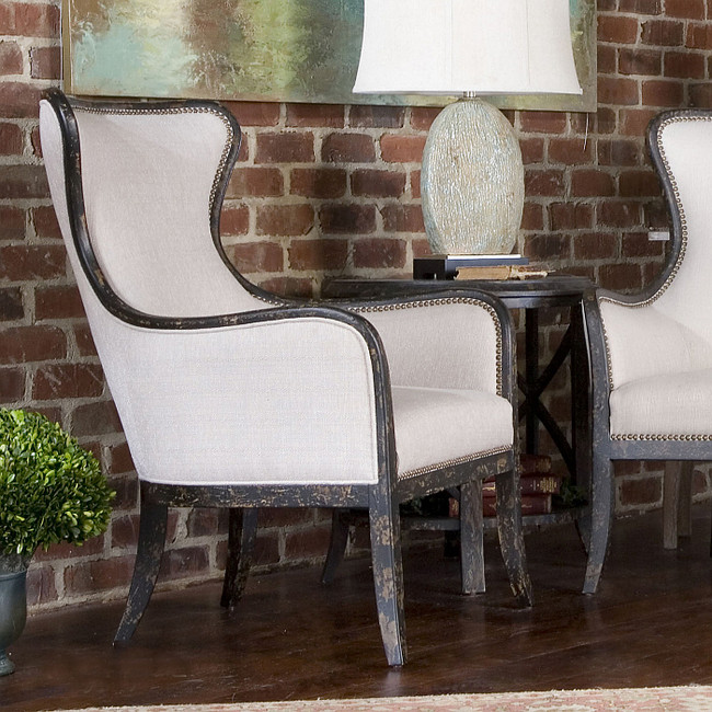 Regency Wing Chair - BellaSoleil.com