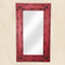 Rustic Barbed Wired Mirror Red