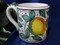 Deruta Lemon Coffee Cup, Deruta Coffee Cup, Deruta Coffee Mug