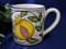 Deruta Pomegranates Coffee Cup, Deruta Coffee Cup, Deruta Coffee Mug